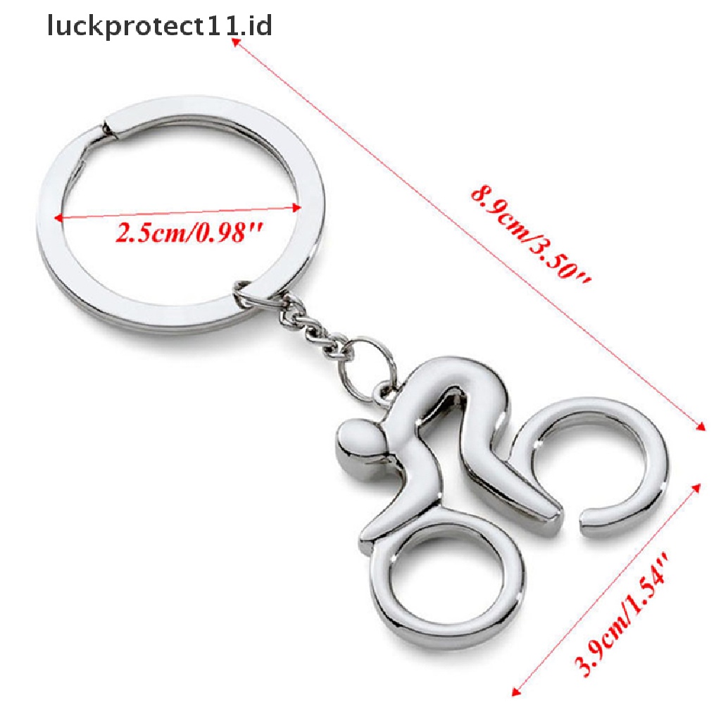 /Fashion Hot// Fashion// Unisex Baru Olahraga Naik Bersepeda Sepeda Sepeda Liontin Keyring Alloy Keychain.