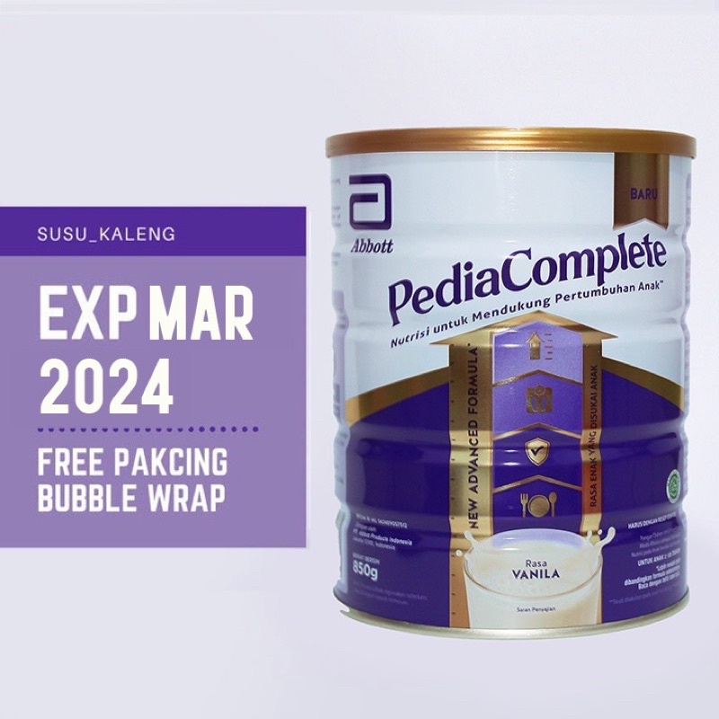 

PEDIA COMPLETE PEDIASURE COMPLETE 850 gr (FREE DUS&BUBBLE) EXP 2024