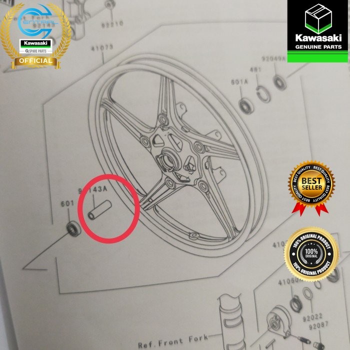 ( BISA COD ) bosh collar velg depan racing athlete blitz edge kaze zx130 zone Original Kawasaki