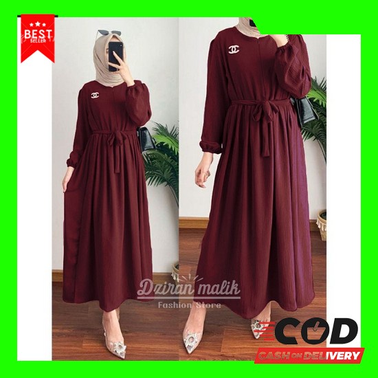 Baju Gamis Wanita Terbaru Baju Pakaia Lebaran 2021/Zanara Dress Baju Muslimah Wanita Gsmis Wanita Te