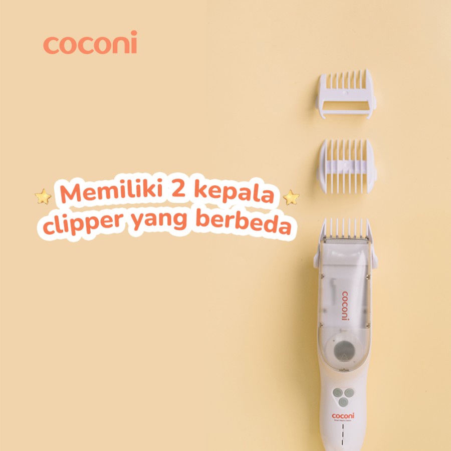 Coconi No Mess Vacuum Baby Hair Clipper | Pemangkas Rambut Vakum