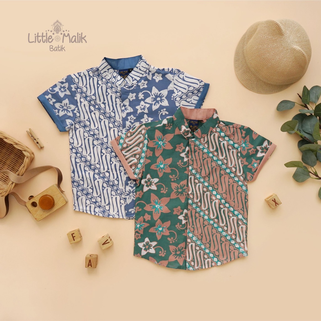 Kemeja Batik Anak Lengan Pendek By Little Malik Batik, Lawasan Solo