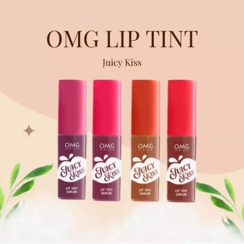 OMG Oh My Glam Juicy Kiss Lip Tint Serum | Serum Bibir | Lip Tint | Tint Serum