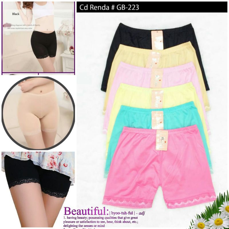 3PS CELANA DALAM SHORT RENDA  REMAJA SD SMP