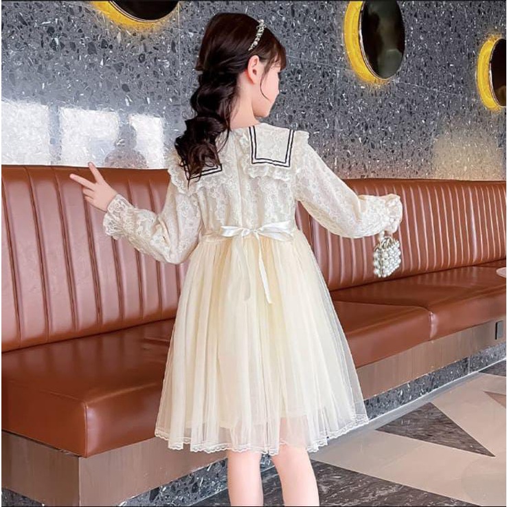 INV - DRESS ANAK KOREA  BRUKAT EMILY / UMUR 5- 7 TAHUN / TERBARU / KOREA/BANGKOK