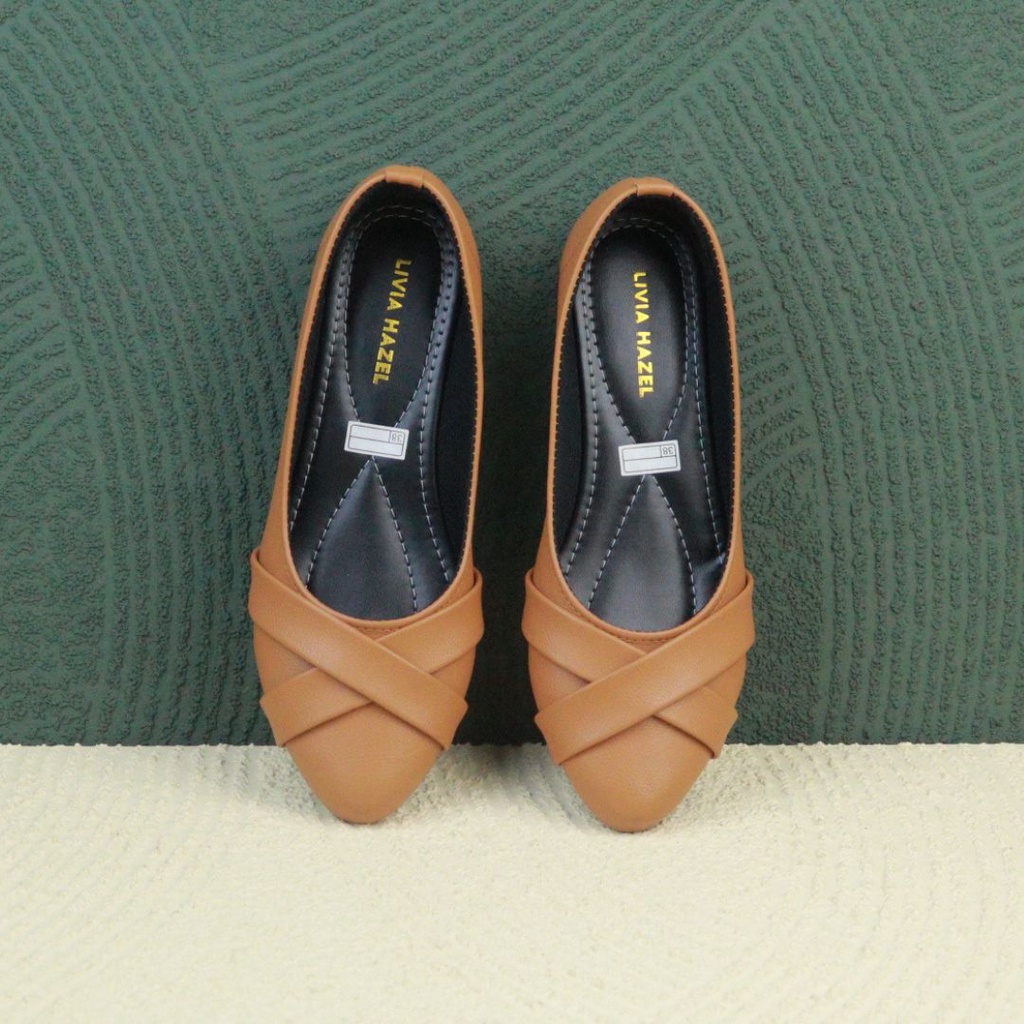 Sepatu Flatshoes Wanita Silang HR47