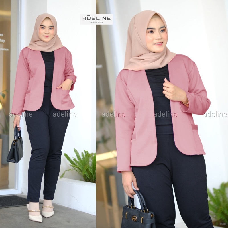 AM - Zahra Blazer Wanita Outer / Blazer Scuba Wanita kantor / 522-7112