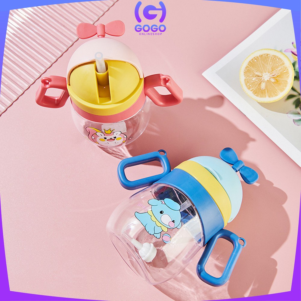GOGO-C760  Botol Minum Air Anak Anti Tumpah Dengan Sedotan 360ML / Gelas Training Cup Balita Water Bottle Perlengkapan Makan Bayi