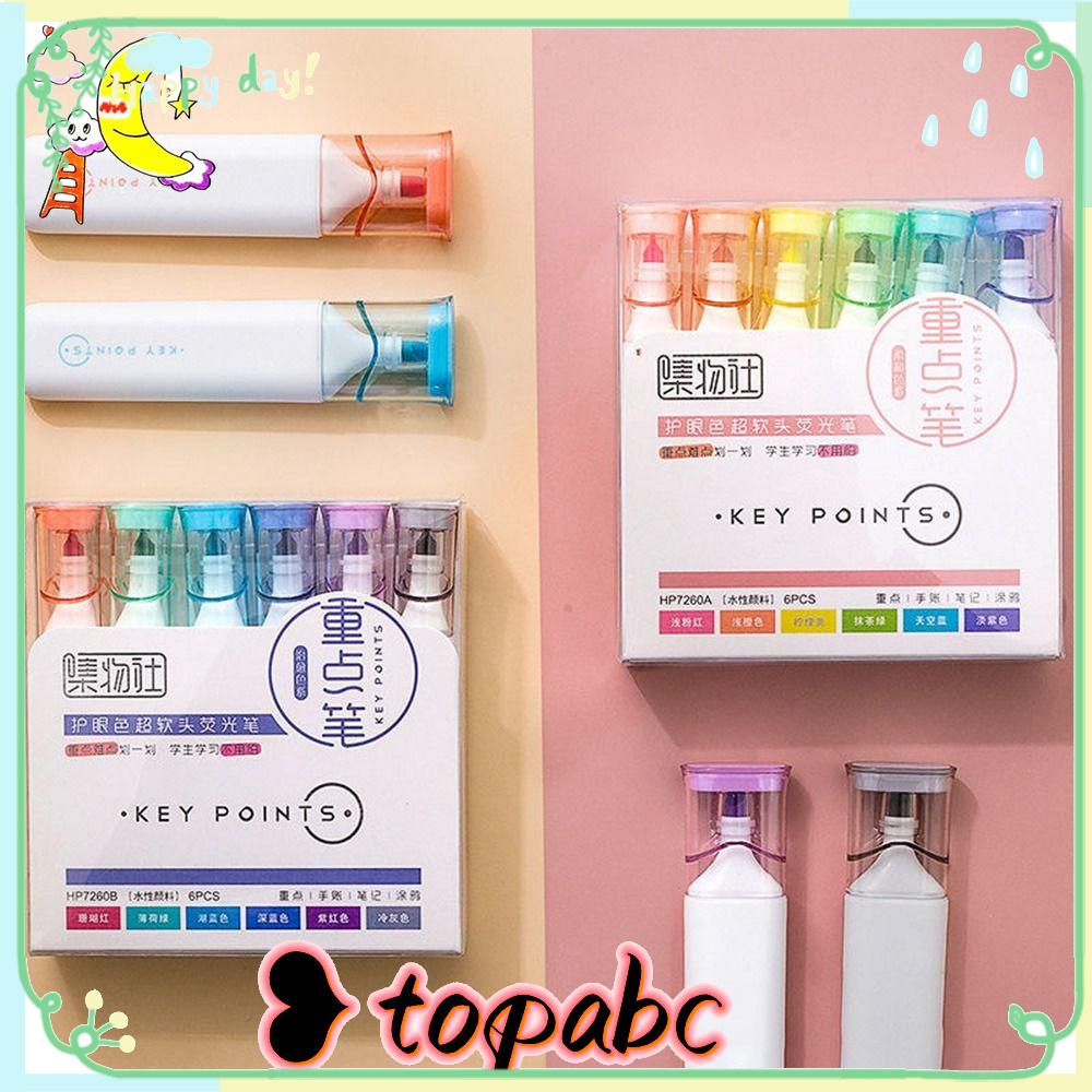 Top 6warna/Set Stabilo Pena Set Good-looking Gambar Graffiti Kreatif Alat Tulis Pena Warna