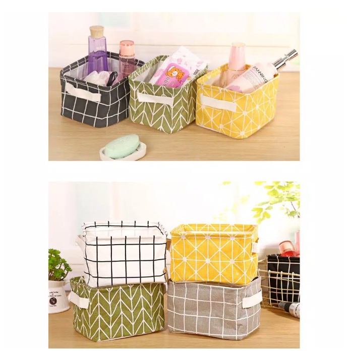 STORAGE BOX Kain Tempat Penyimpan Multifungsi Serbaguna Organizer Bag Motif