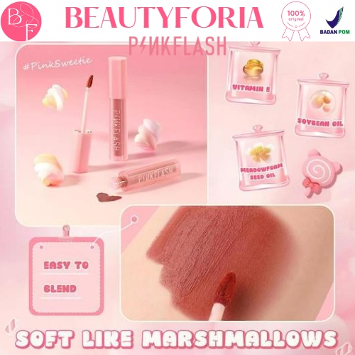 Pinkflash L16 Powdery Lipgloss PinkSweetie Fuzzy-Soft Velvet Matte Lip Clay