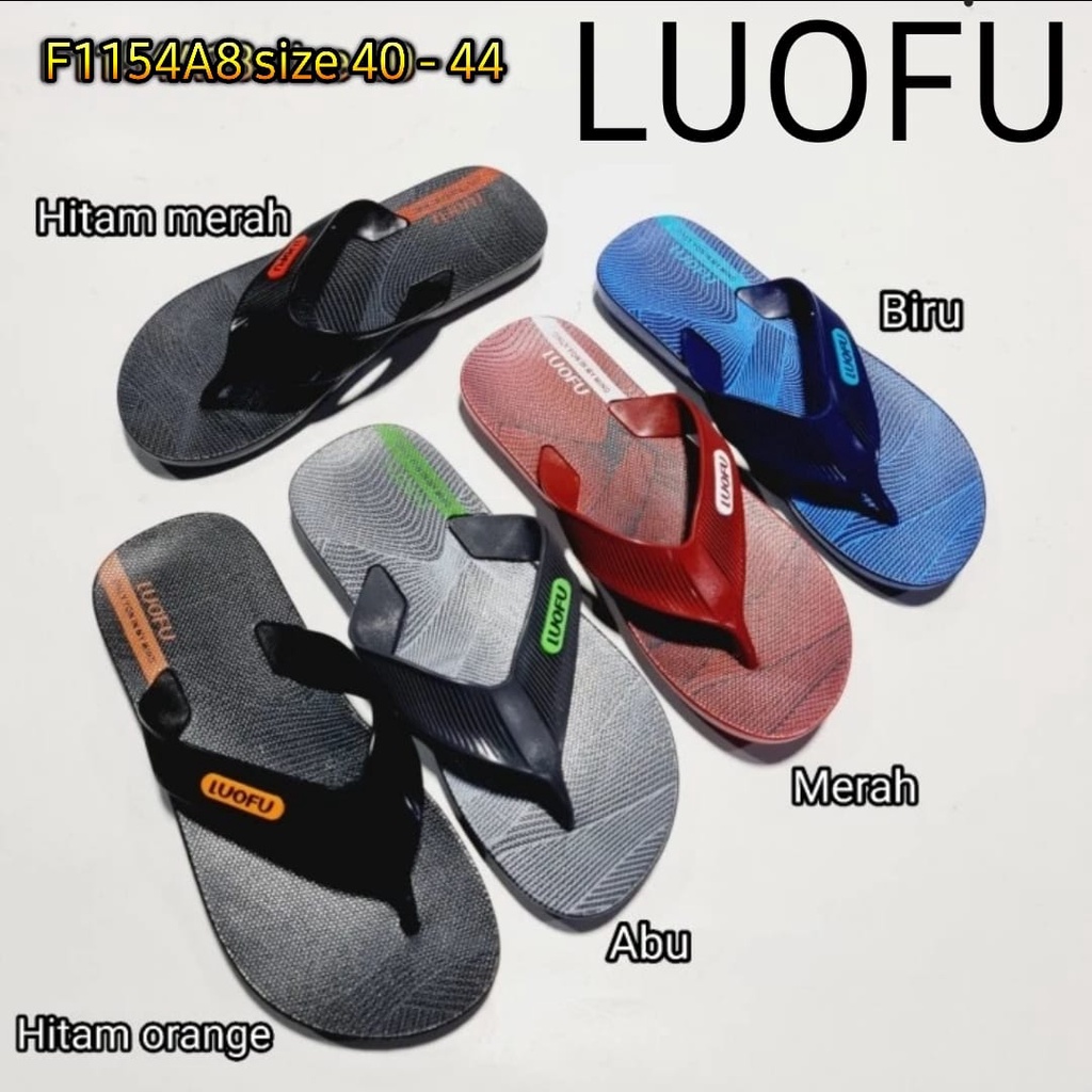 sandal jepit pria sendal jepit luofu cowok karet import F1154A8