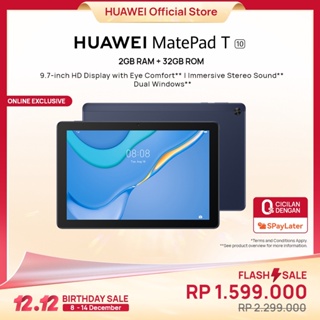 [Voucher s/d 5%] HUAWEI MatePad T10 Tablet | 2+32GB | Tampilan HD 9.7 inci | Pelindung mata | Kids Corner