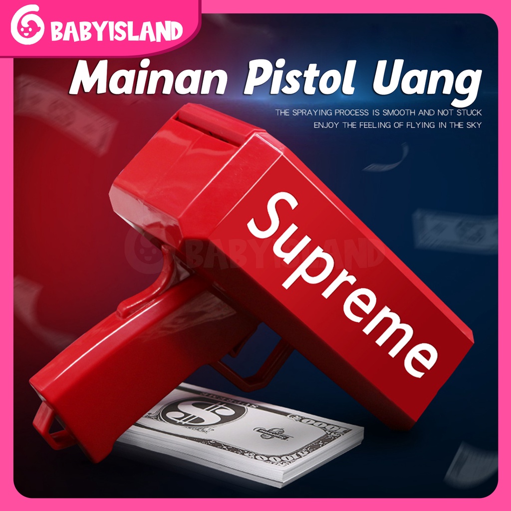 Money Gun Supreme Toy/ Mainan Pistol Uang Supreme/ Tembakan Uang Mainan Anak Mainan Pesta