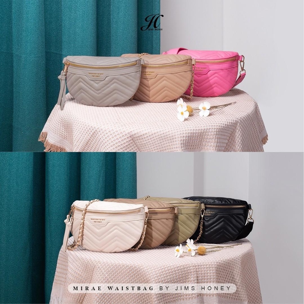 Jims Honey Mirae Waist Bag Tas Pinggang Wanita Casual Murah Import Sling Bag Cewek Fashion Jimshoney