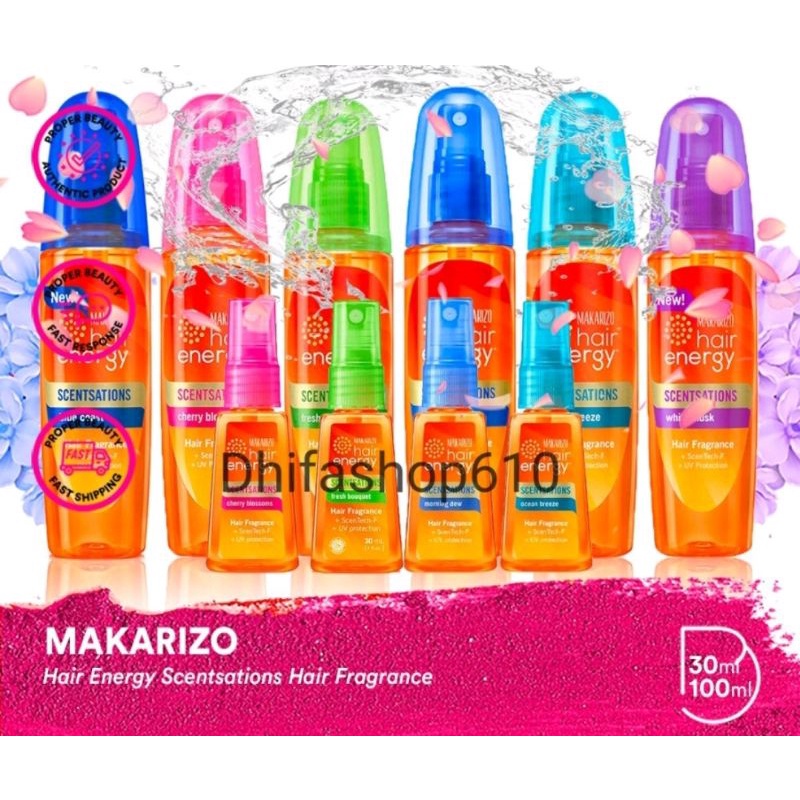 MAKARIZO Hair Energy Scentsations Hair Fragrance Indonesia / Fibertherapy Conditioning Shampoo Hair Scalp Creambath Easy Straight Advisor Repair Vitaglitz Vitacaps Vitamax / Shampo Sampo Kondisioner Pelurus Tonic Serum Vitamin Perfume Parfum Mist Rambut