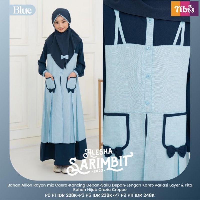 ALESHA SARIMBIT 2023 BAJU GAMIS NIBRAS COUPLE KELUARGA SARIMBIT NIBRAS TERBARU