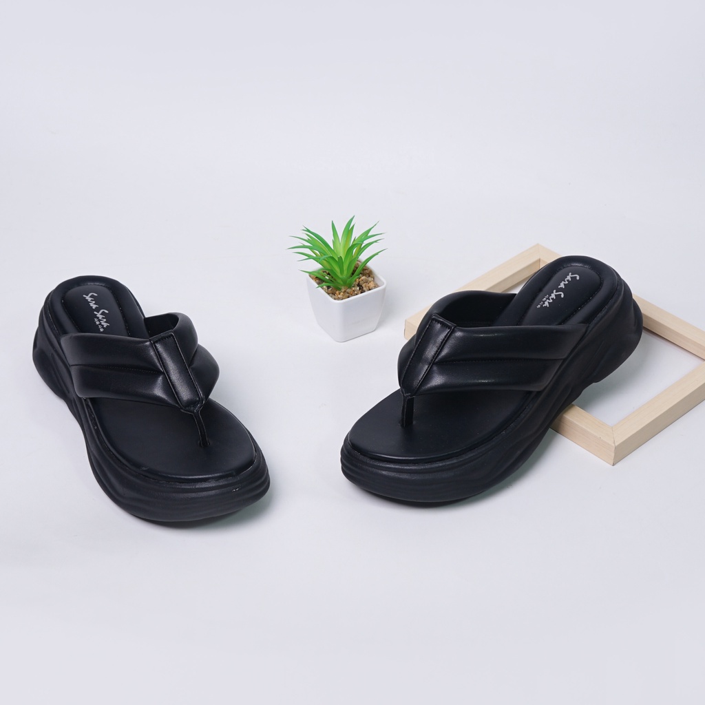 Sara Sara NARITA Sandal wanita casual sendal jepit wedges kekinian