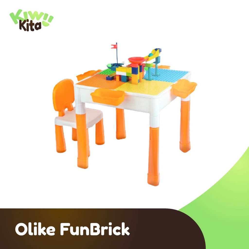 Olike Fun Bricks Edu Toys Meja Belajar dan Meja Bermain Anak Garansi Resmi
