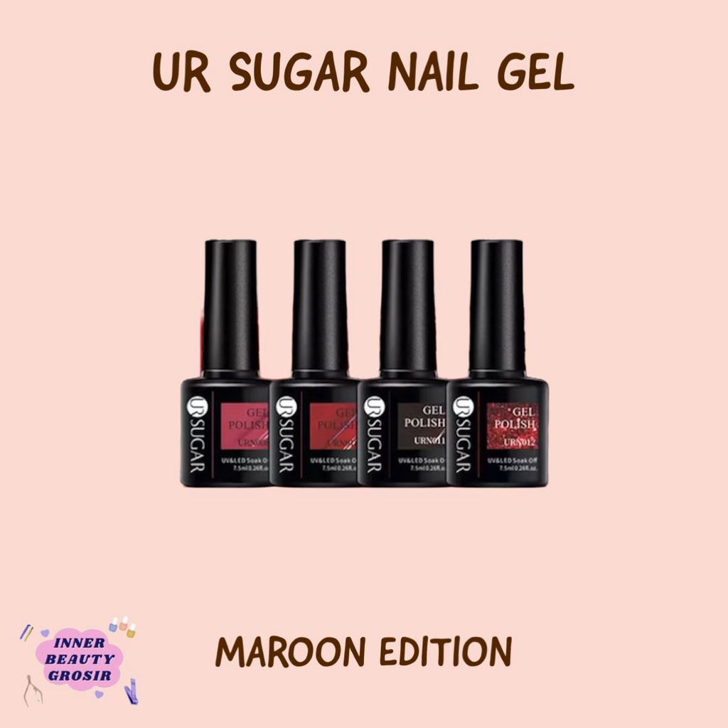 UR SUGAR Nail Art Gel Maroon Edition / Nail Art Gel UR SUGAR