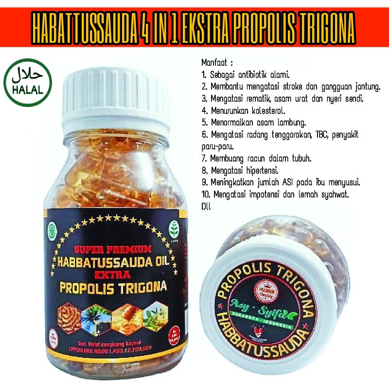 

Habattussauda Oil Ekstra Trigona Propolis Herbal isi 200 Kapsul