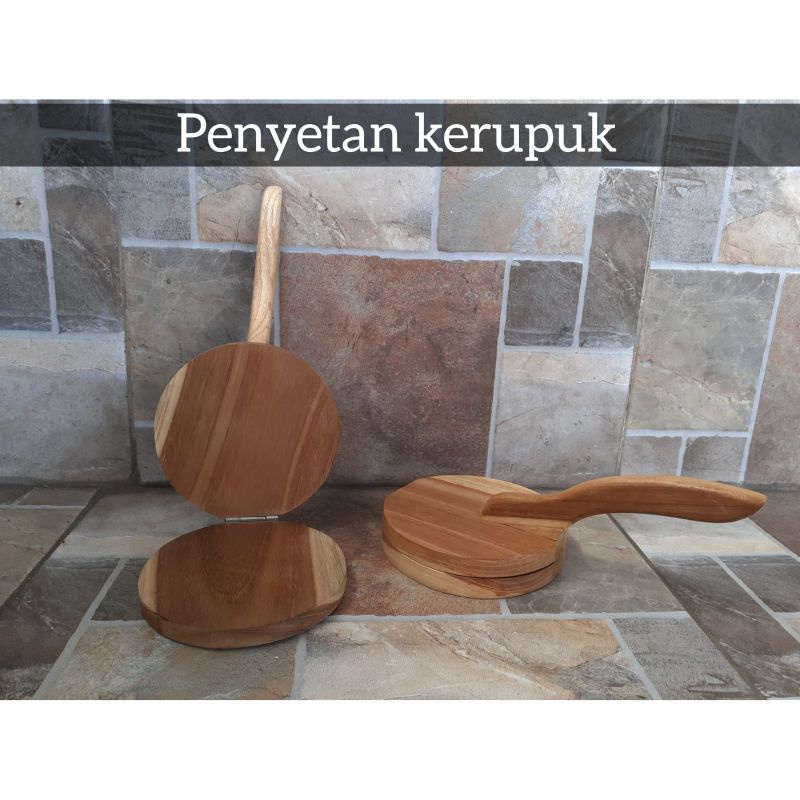 Penyetan Kerupuk/Penyetan krupuk /Cetakan Krupuk Bahan kayu Jati