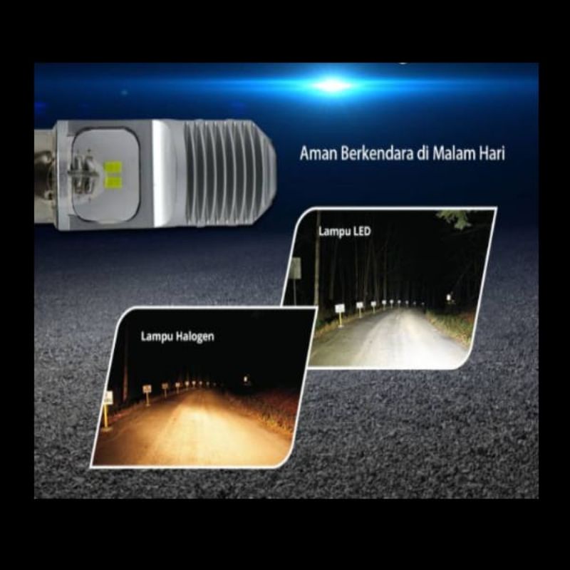 LAMPU LED AYOTO H6 CSP M2A PRO AC DC PNP CAHAYA PUTIH UNTUK LAMPU UTAMA MOTOR BEBEK DAN MATIC