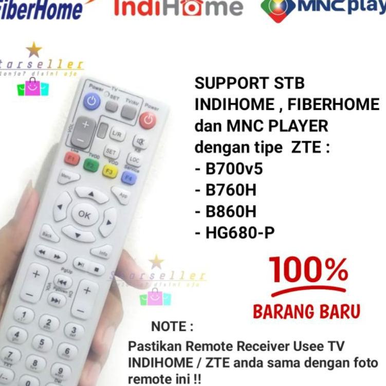 "JWA.11De22ᴮ" REMOTE RECEIVER STB DVB ZTE B860H B760H B700V5 MNC PLAY INDIHOME/TELKOM USEE TV