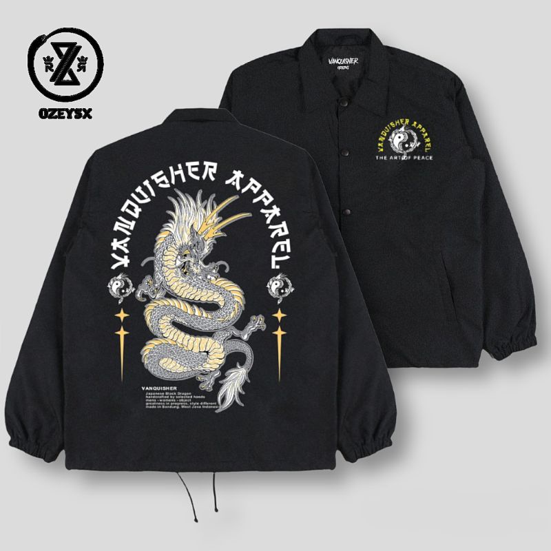 Coach Jaket Dragon Samurai Blue Parasut Dewasa Pria wanita - Jaket Coach Parasut Premium terbaru