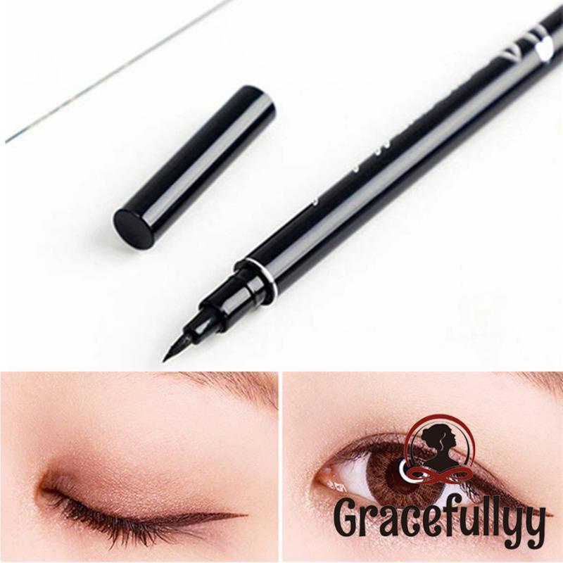 1Eyeliner Pensil Alis Korea Cair Warna Hitam Anti Air Make Up Waterproof Pen Big Eye Hitam Tahan Lama-GY-4