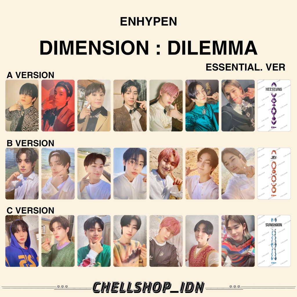 PHOTOCARD ENHA DIMENSION : DILEMMA ESSENTIAL VERSION