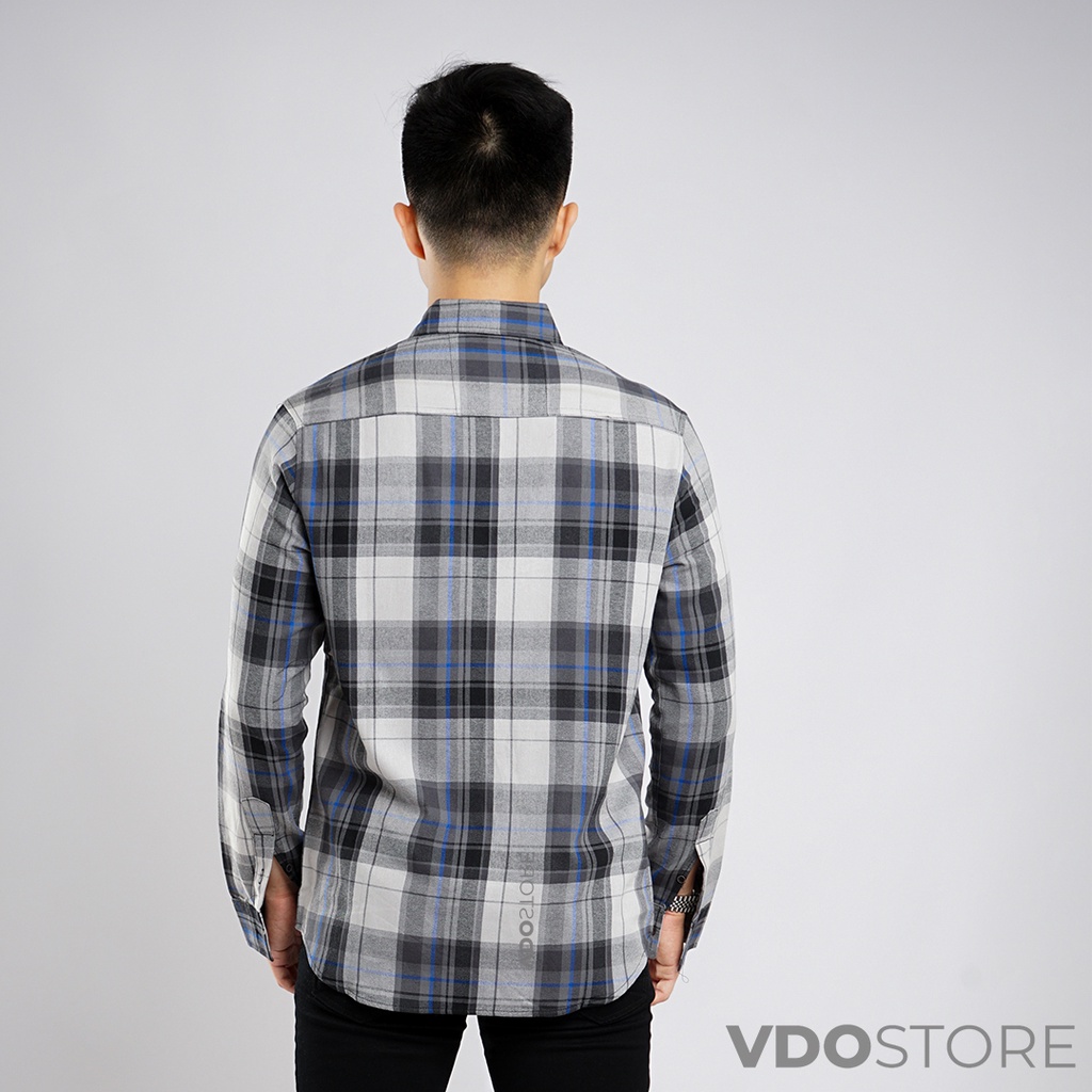 KEMEJA FLANEL PRIA 21B BLUE OFFICE - M L XL - KEMEJA LENGAN PANJANG VDOSTORE DEWASA BAJU FLANNEL TANGAN PANJANG HITAM NAVY ABU MOTIF KEMEJA COWOK MURAH DEWASA SANTAI TEBAL KUALITAS IMPORT BAJU CATUR PANEL FANEL