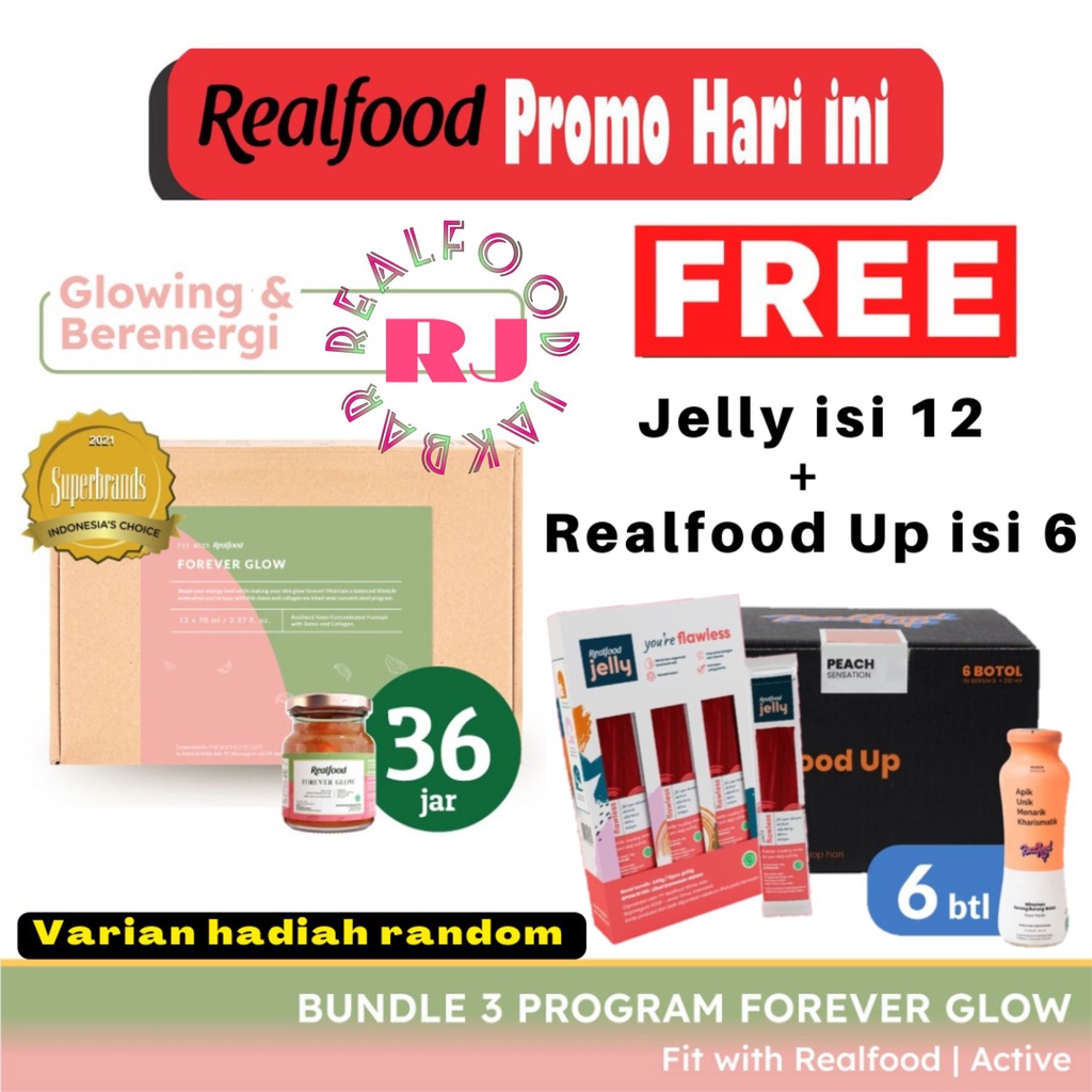 

Realfood Forever Glow Triple Bundle Free Realfood Up