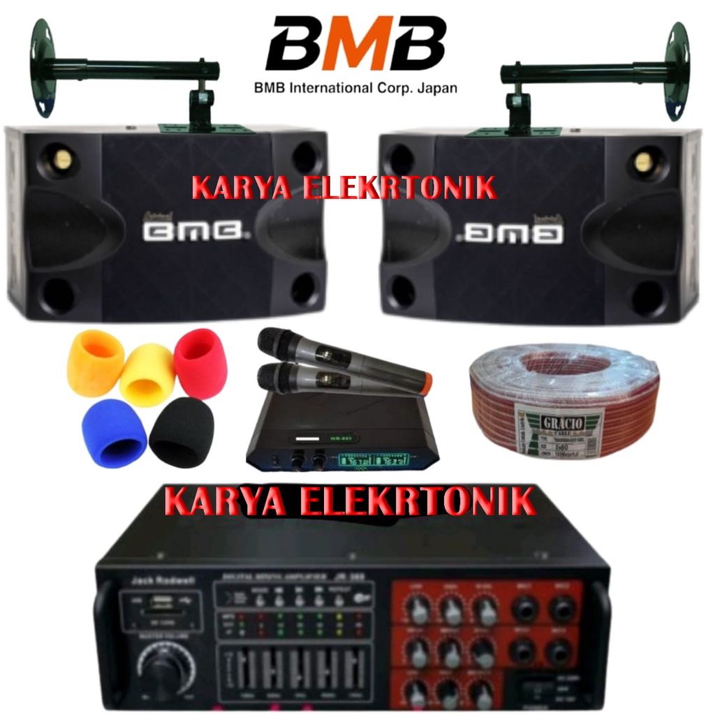 paket karaoke sound system Speaker BMB + amplifier Jack rowell bluetooth