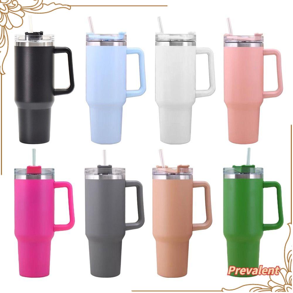 Preva Mug Tumbler Portable Dengan Tutup Sedotan With Handle Termos Botol Air