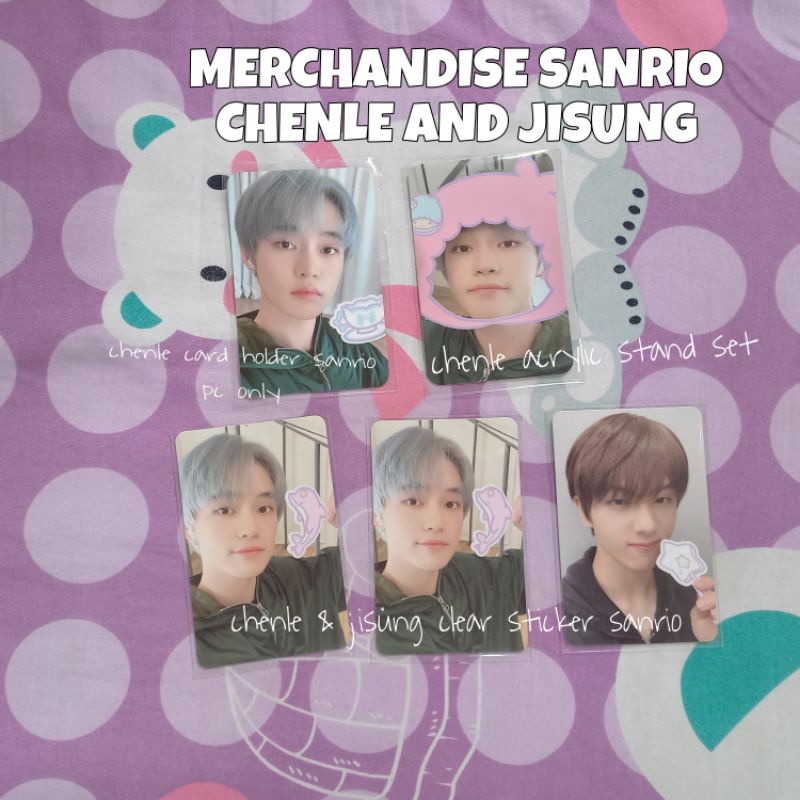 CHENLE SANRIO ACRYLIC STAND SET, CHENLE CARD HOLDER SANRIO, CHENLE JISUNG SANRIO CLEAR STICKER