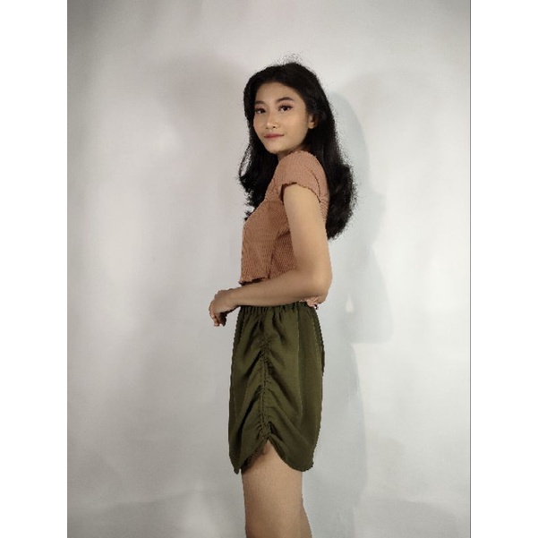 GEYA SHORT DRAWSTRING PANTS | Celana Pendek Serut Crinkle Airflow