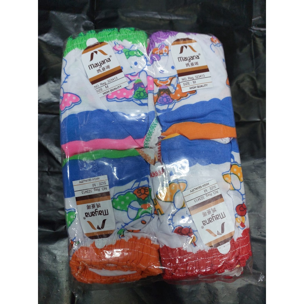 Celana dalam anak cewek perempuan motif hello kitty karet renda neci isi 3 pcs