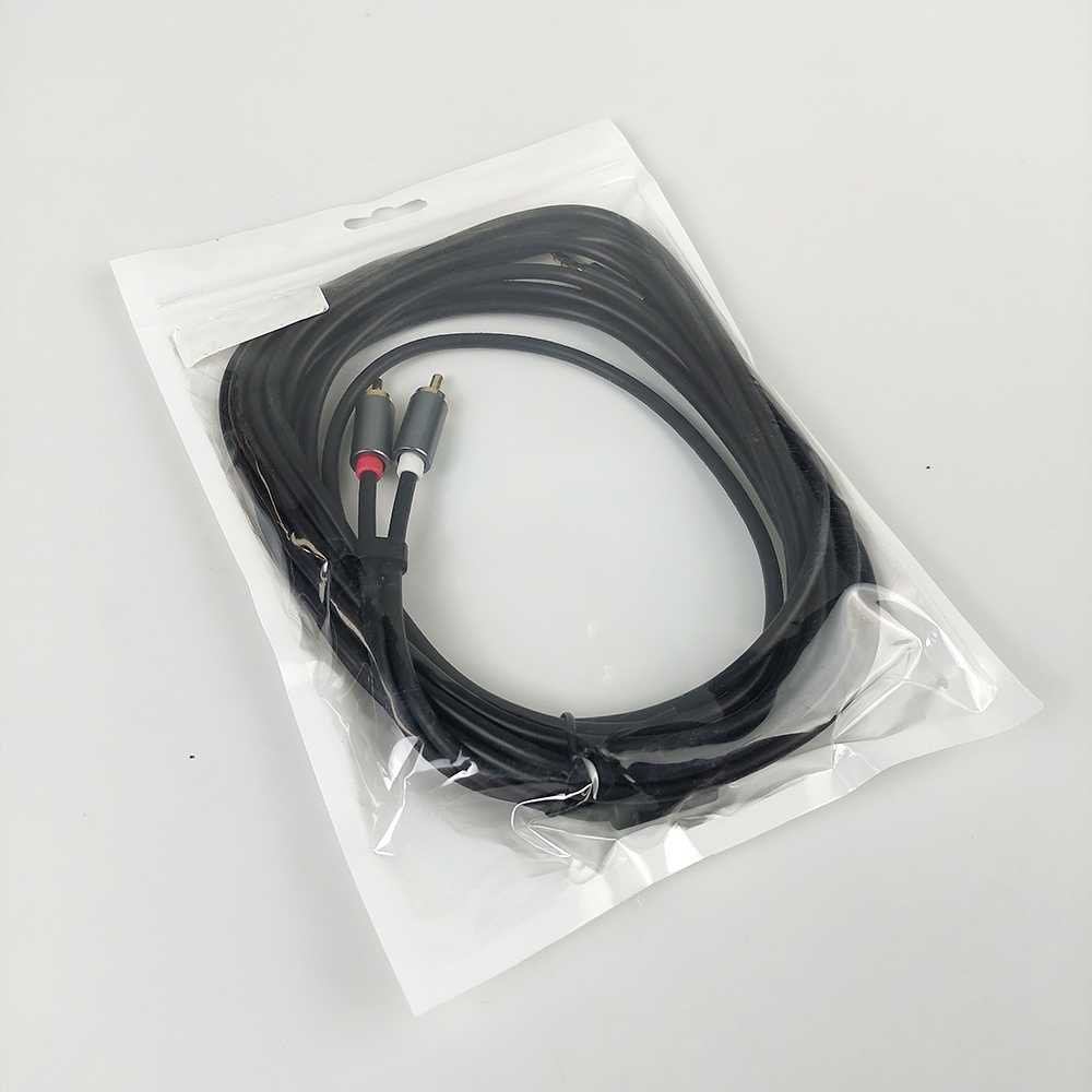 Kabel Audio 3.5mm Male ke 2 RCA Male 5 m