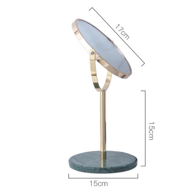 Cermin Meja Rias Zoom - Kaca Meja Putar Marble