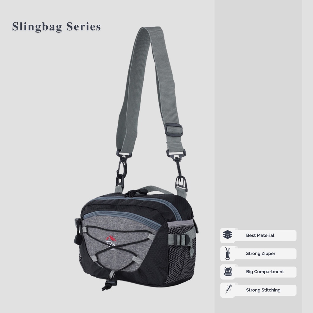 GTM Tas Selempang Pria Outdoor 2 Mode Selempang dan Waistbag K497 Slingbag Series