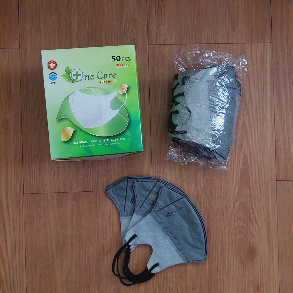 Indonesia Duckbill OneCare isi 50pcs Masker Duckbill 4ply Premium Quality Emboss - Big Plaza