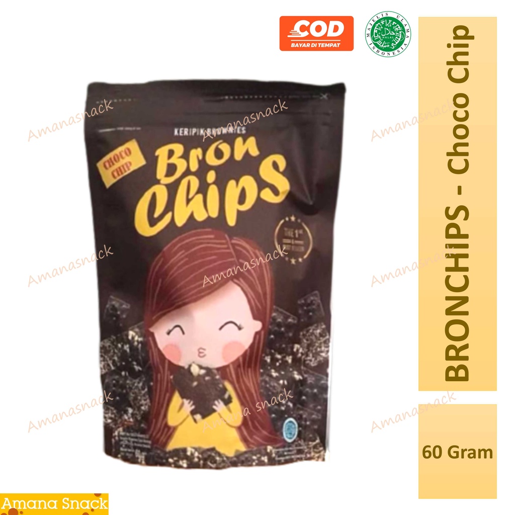 Keripik Brownies BRONCHIPS - Choco chips, Green tea, Keju, Kacang, Moccachino