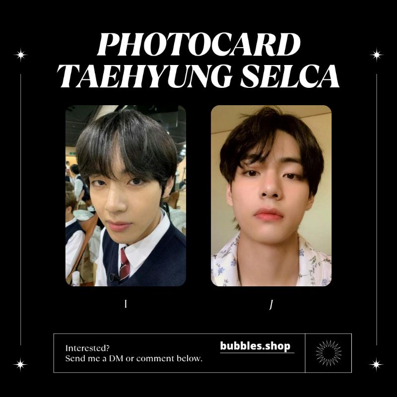 PHOTOCARD UNOFFICIAL TAEHYUNG BTS SELCA