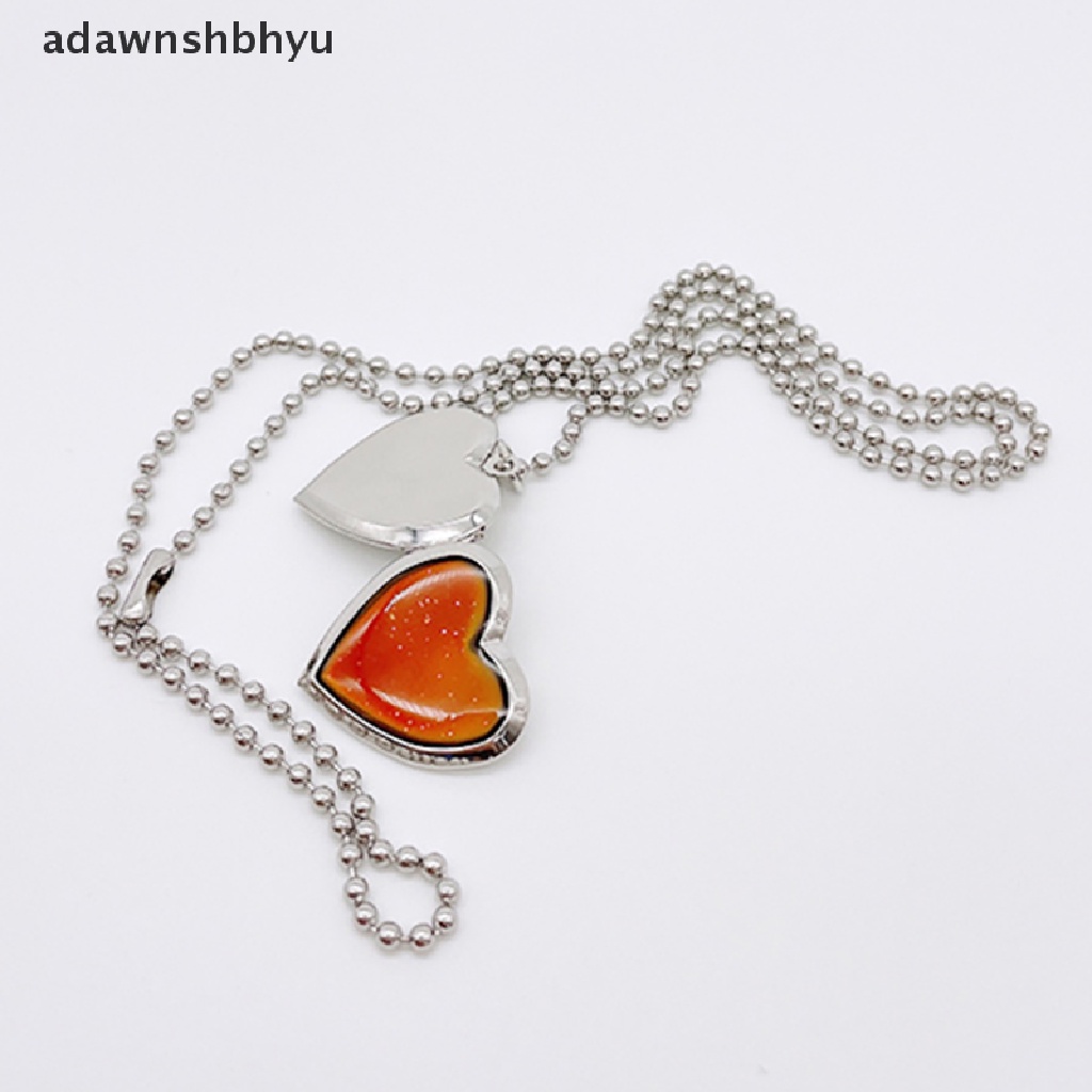 Adawnshbhyu Mood Necklaces Peach Heart Love Pendant Foto Kalung Kontrol Suhu Warna ID