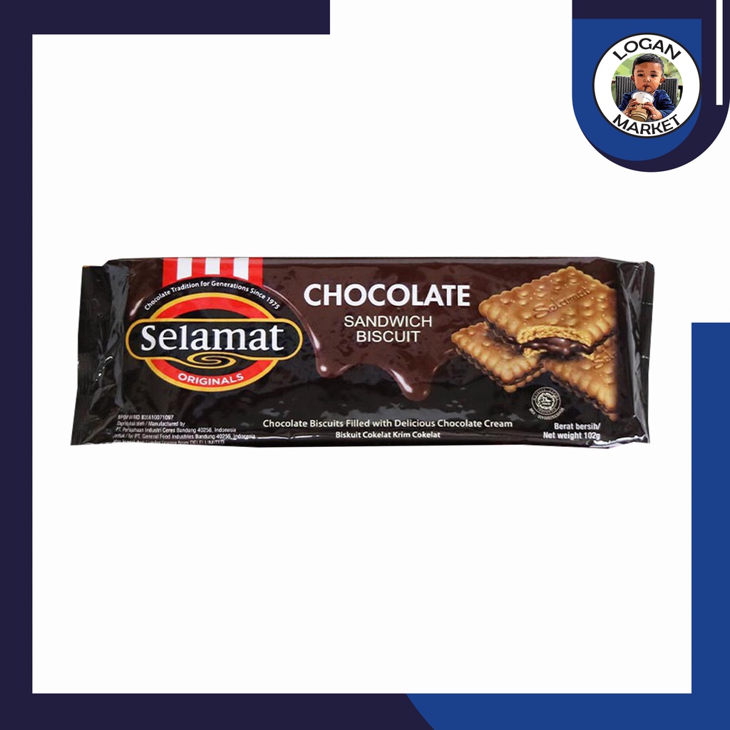 Selamat Biskuit Biscuit Chocolate Coklat 102gram 102 gram