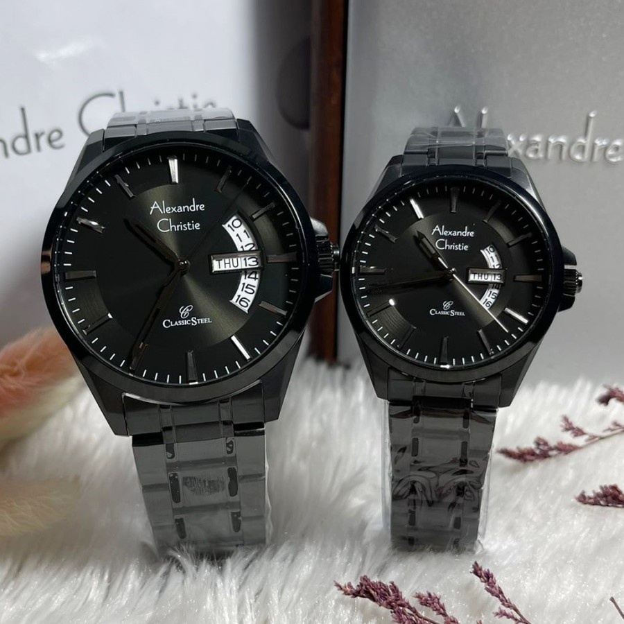 ORIGINAL Jam Tangan Pria &amp; Wanita Alexandre Christie AC 8680 / AC8680 / 8680 Garansi Resmi 1 Tahun, Staainless