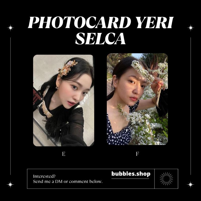 PHOTOCARD UNOFFICIAL YERI RED VELVET SELCA