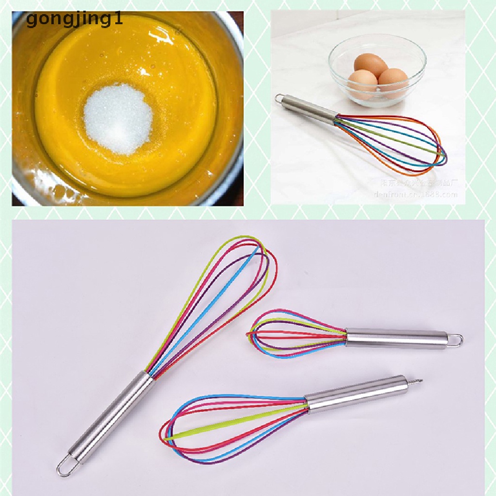 Ggg 1pcs Whisk Mixer Pengocok Telur Silikon Pengocok Telur Alat Dapur Hand Egg Mixer ID