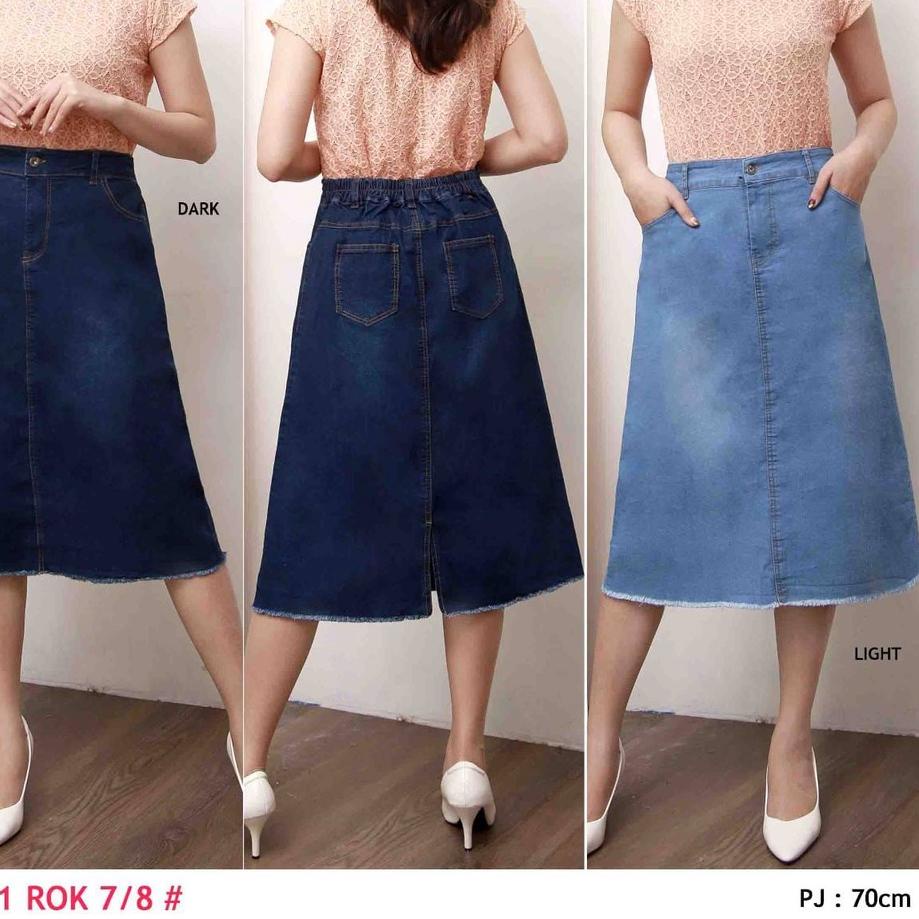 Diskon ROK SPAN 7/8 LITA / ROK SPAN / ROK JEANS MELAR